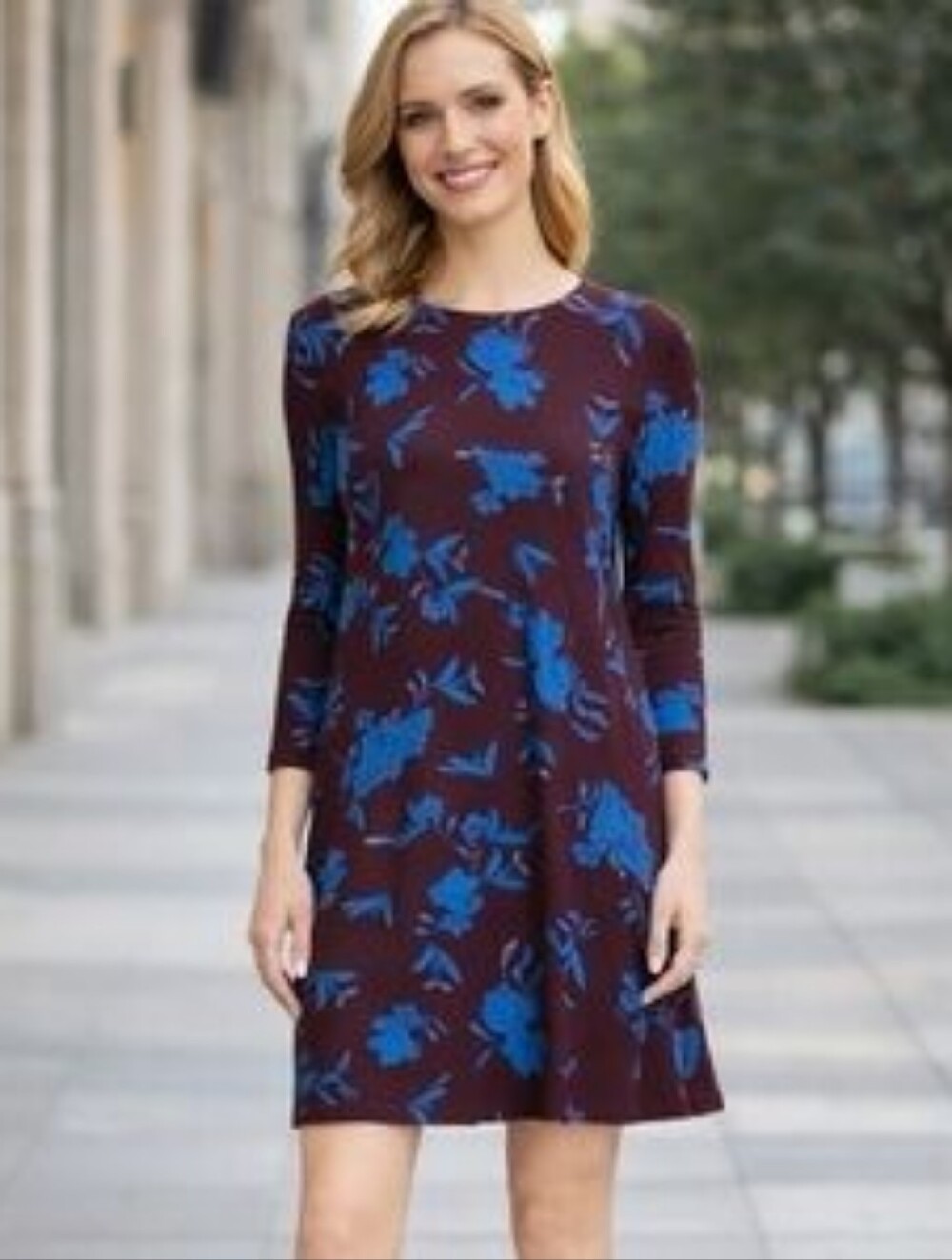 Lauren Ralph Lauren Women's Burgundy Floral Shift Dress - Size:2 NWT
